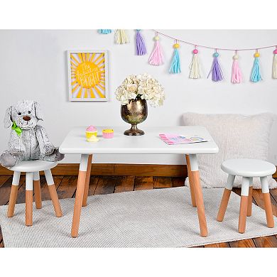 Acessentials Kids Dipped 3-Piece Table Stool Set