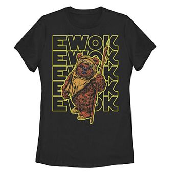 Juniors' Star Wars Retro Ewok Tee