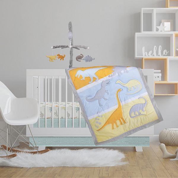 Lolli By Lolli Living 4 Piece Dino Land Crib Bedding Set