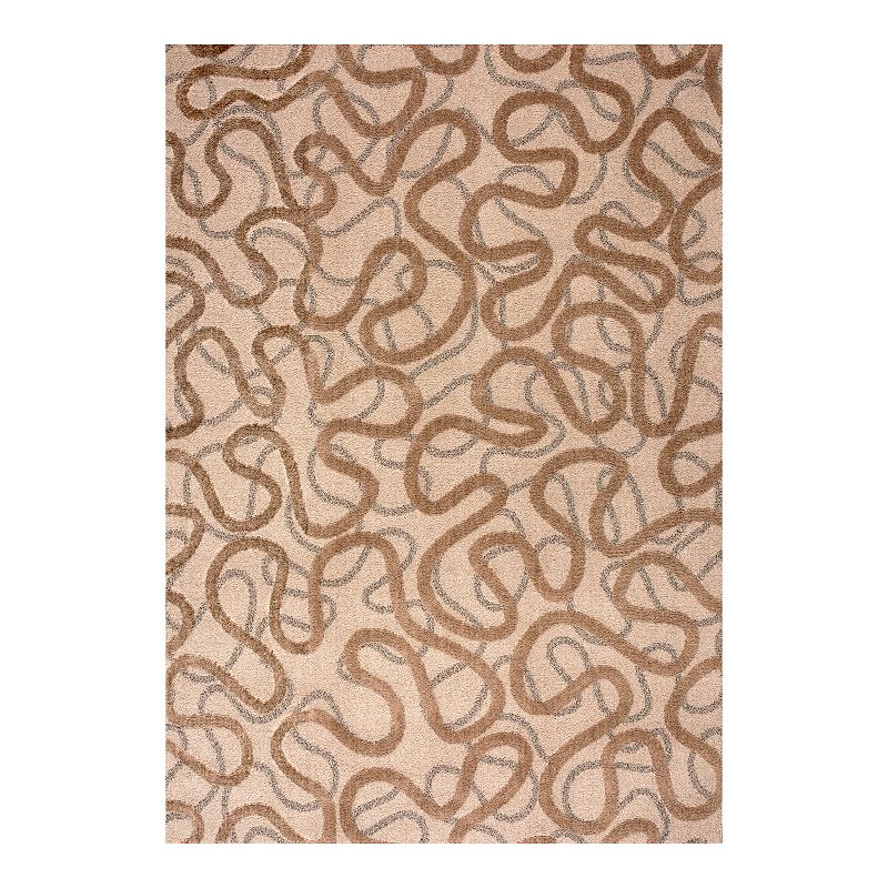 Art Carpet Amenia Abstract Lines Rug, Beig/Green, 5X8 Ft