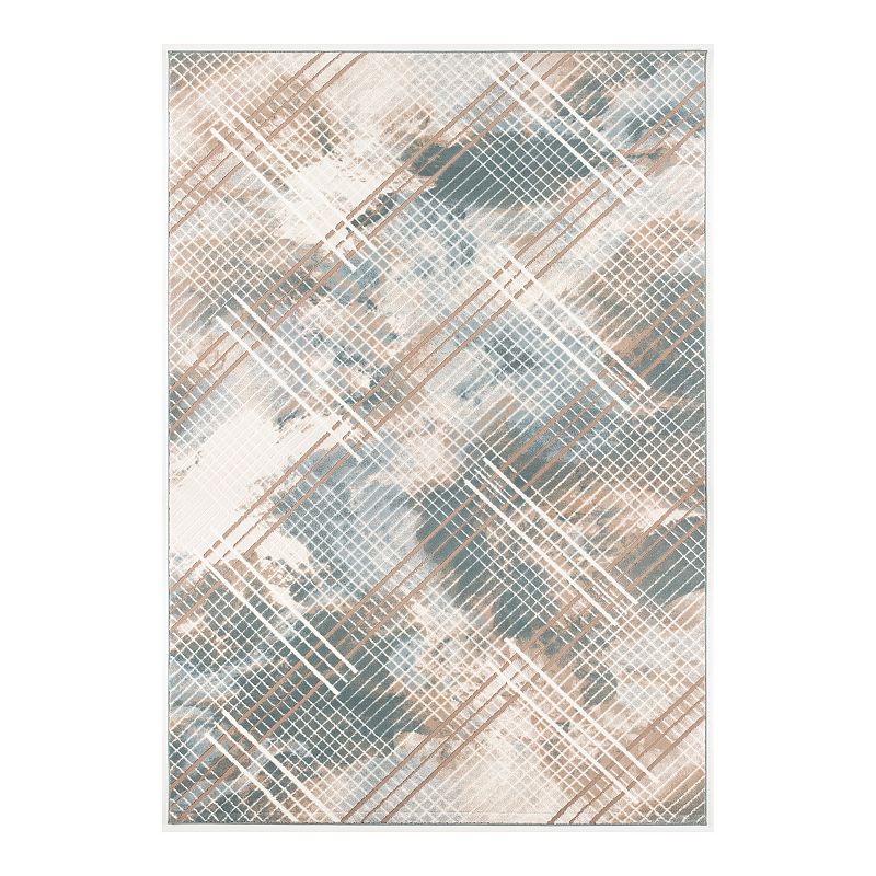 Art Carpet Harmotia Abstract Striped Rug, Blue, 8X10 Ft