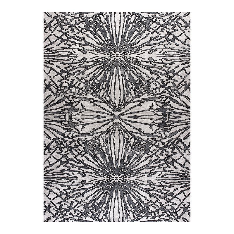 Art Carpet Harmotia Burst Rug, Grey, 5X8 Ft