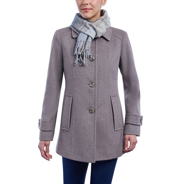 Women's TOWER by London Fog Wool Blend Coat & Scarf