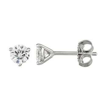 Charles & Colvard 14k White Gold 1/2 Carat T.W. Lab Created Moissanite Stud Earrings