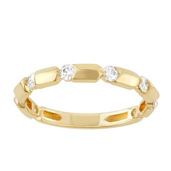 Charles & Colvard 14k Gold 1/4 Carat T.W. Lab-Created Moissanite Stackable Band