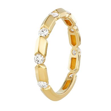 Charles & Colvard 14k Gold 1/4 Carat T.W. Lab-Created Moissanite Stackable Band