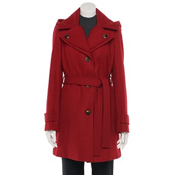 Women's TOWER by London Fog Wool Blend Trench Coat