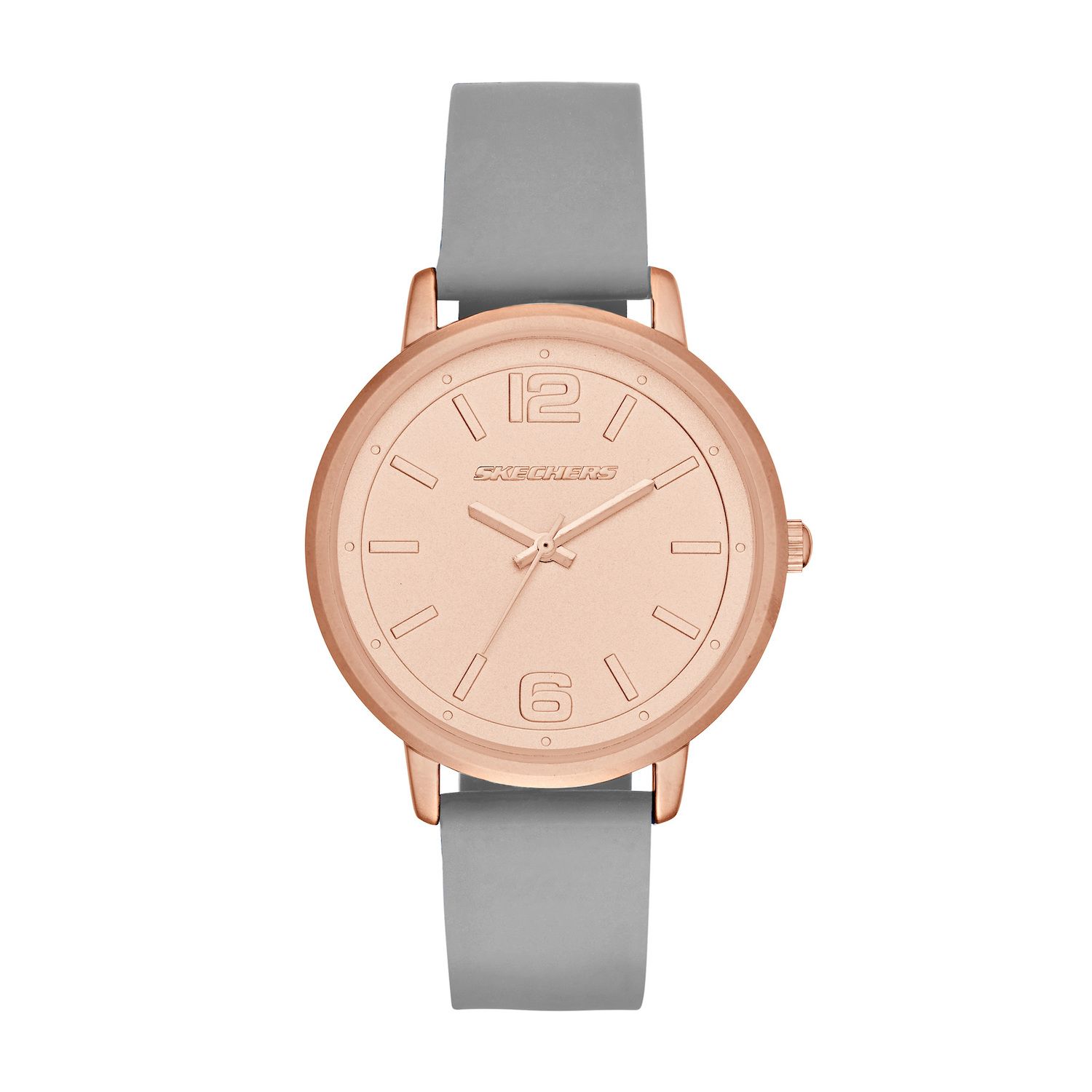 skechers rose gold watch