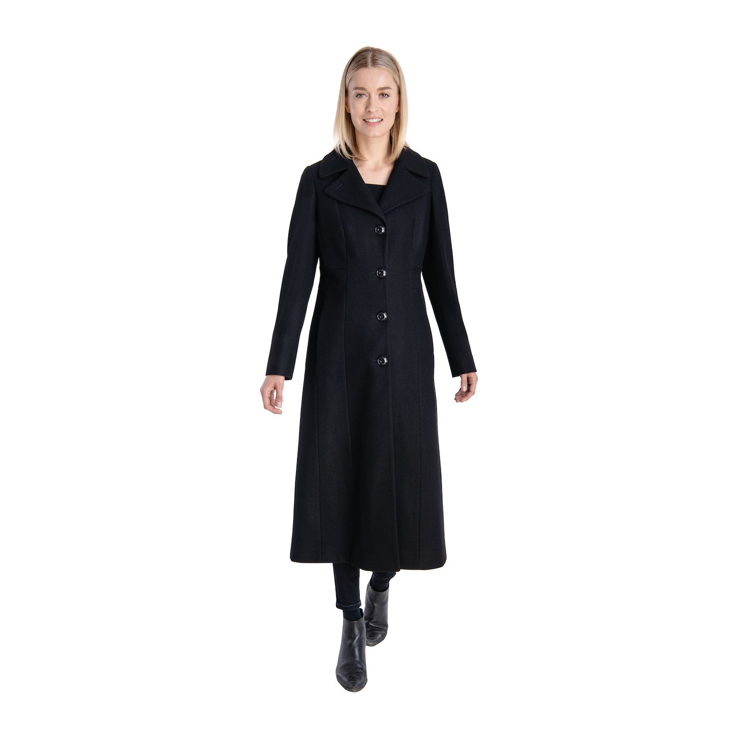 black wool coat womens