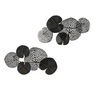 Madison Park Lenzie Lily Pads Metal Wall Decor 2-piece Set