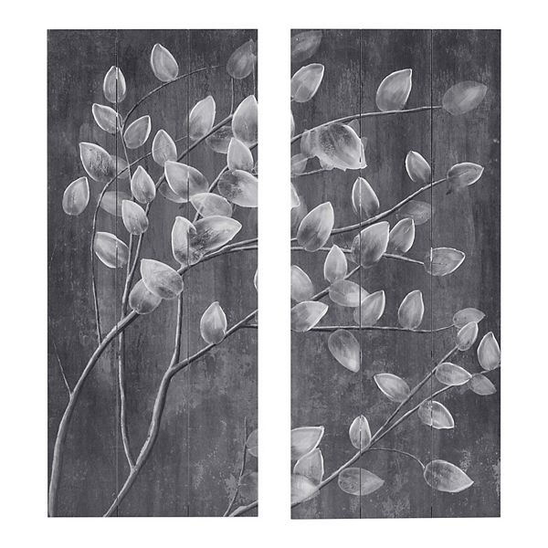 Madison Park Branches Hand Embellished Wood Panel Wall Art 2piece Set