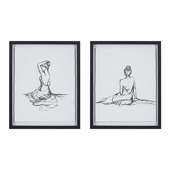 Madison Park Feminine Figure Framed Wall Art 2 pc Set