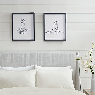 Madison Park Feminine Figure Framed Wall Art 2-piece Set