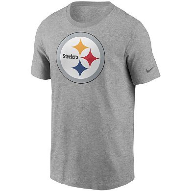 Men's Nike Heathered Gray Pittsburgh Steelers Primary Logo T-Shirt