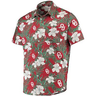 Men's Crimson Oklahoma Sooners Floral Button-Up Shirt