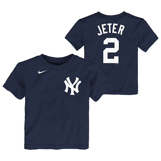 Nike Youth New York Yankees Derek Jeter #2 Gray T-Shirt