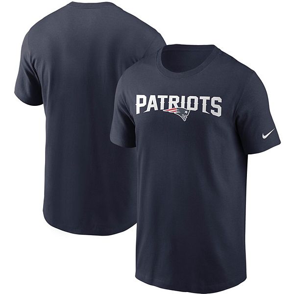 Men's Nike Navy New England Patriots Team Wordmark T-Shirt