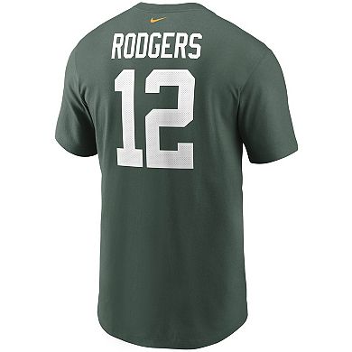 Men's Nike Aaron Rodgers Green Green Bay Packers Name & Number T-Shirt