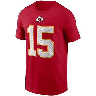 Men's Nike Patrick Mahomes Red Kansas City Chiefs Name & Number T-Shirt