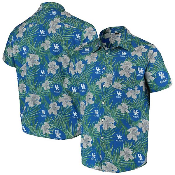 Men's Royal Kentucky Wildcats Floral Button-Up Shirt