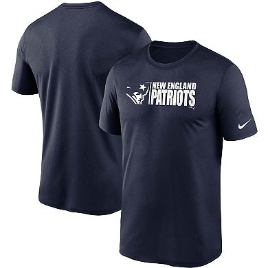 Men's Nike Navy New England Patriots Fan Gear Team Impact Legend Performance T-Shirt
