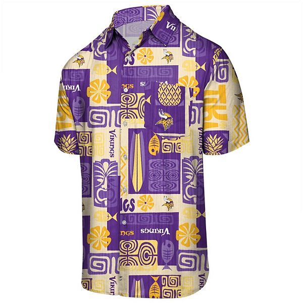 Minnesota Vikings Hawaiian Button Up Shirt FOCO