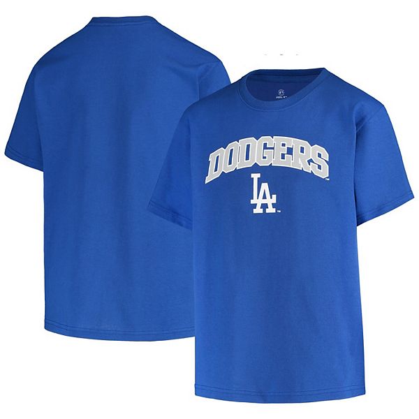 Youth Stitches Royal Los Angeles Dodgers Heat Transfer T-Shirt