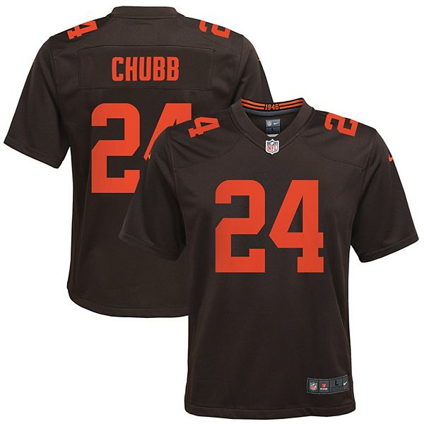 NFL Cleveland Browns (Nick Chubb) Women's Game Football Jersey.