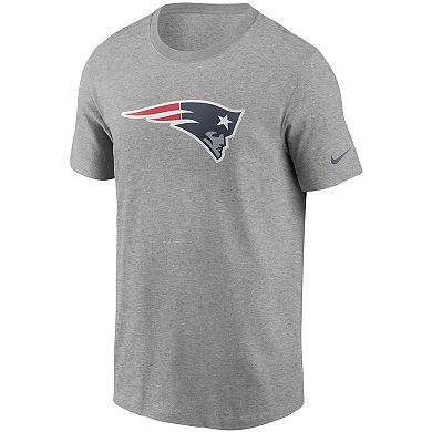 Men's Nike Heathered Gray New England Patriots Primary Logo T-Shirt