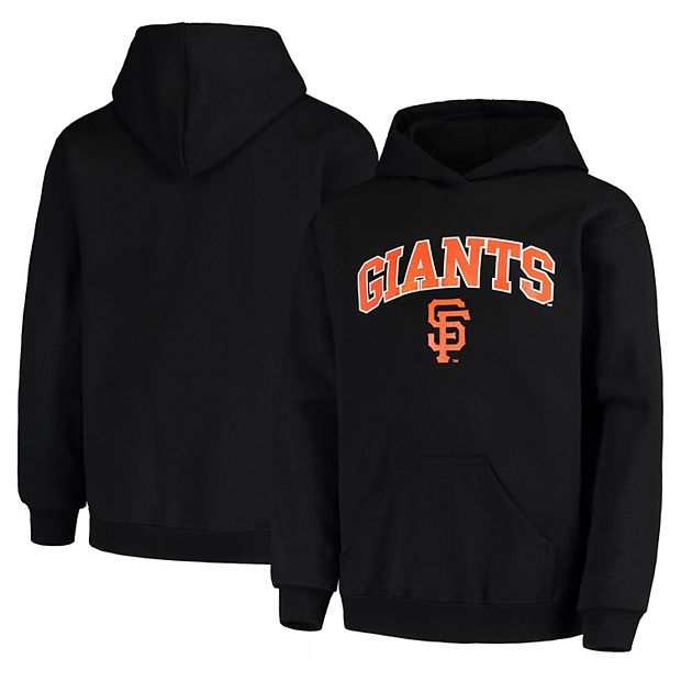 Youth Stitches Black San Francisco Giants Pullover Fleece Hoodie