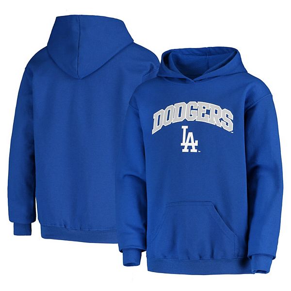 Youth Stitches Royal Los Angeles Dodgers Pullover Fleece Hoodie