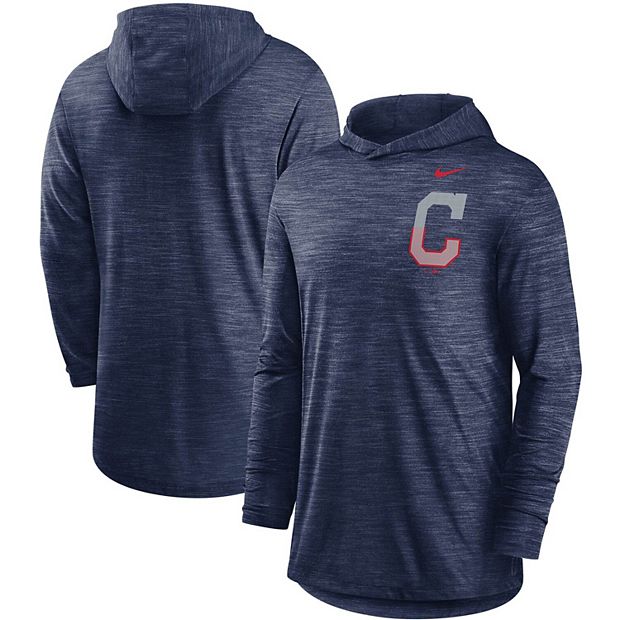 Nike Mens Cleveland Indians Logo Performance Hoodie in Blue for
