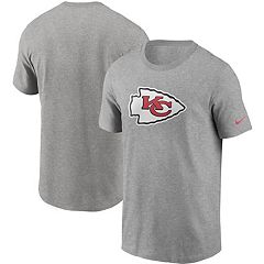 Nike Men's Kansas City Chiefs Athletic Long Sleeve Raglan T-Shirt - Charcoal Heather & Red - M (Medium)