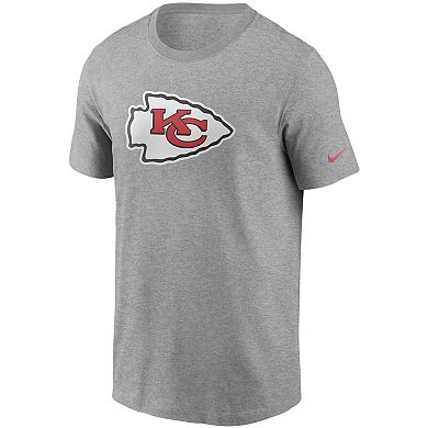 Men's Nike Heathered Gray Kansas City Chiefs Primary Logo T-Shirt