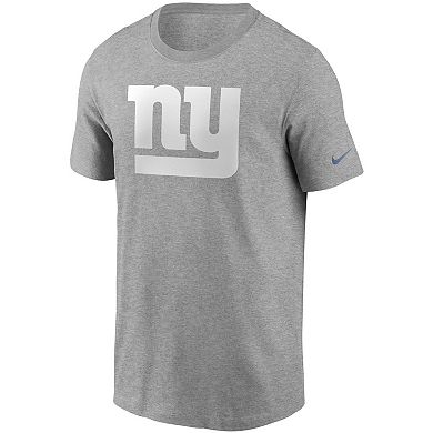 Men's Nike Heathered Gray New York Giants Primary Logo T-Shirt