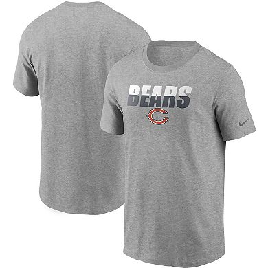 Men's Nike Heathered Gray Chicago Bears Split T-Shirt