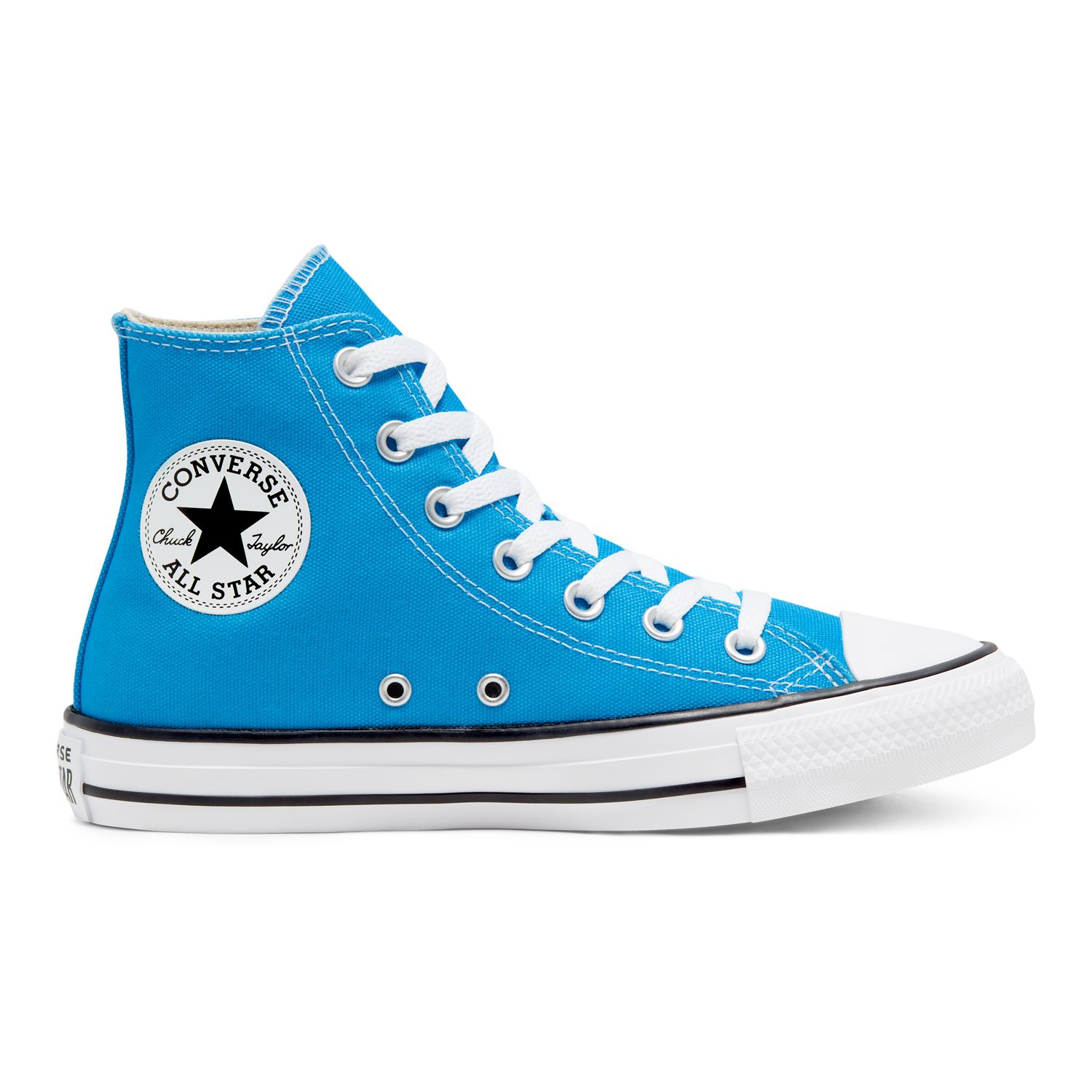 blue leather chucks
