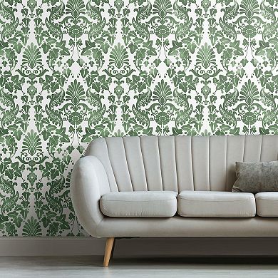 Roommates Vine Damask Peel & Stick Wallpaper