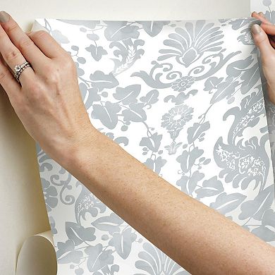 Roommates Vine Damask Peel & Stick Wallpaper