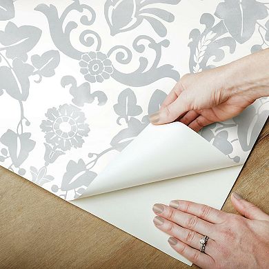 Roommates Vine Damask Peel & Stick Wallpaper