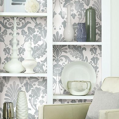 Roommates Vine Damask Peel & Stick Wallpaper