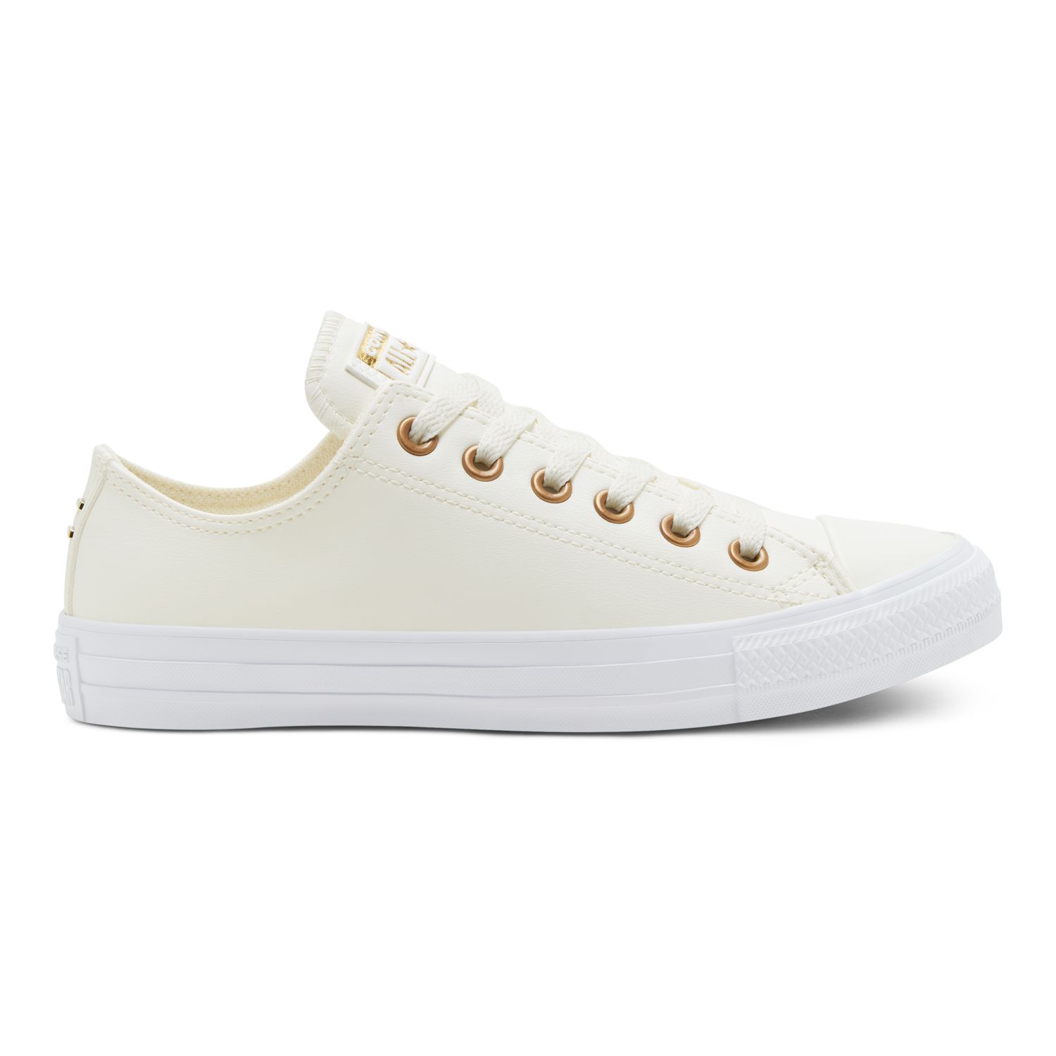 converse gold and white