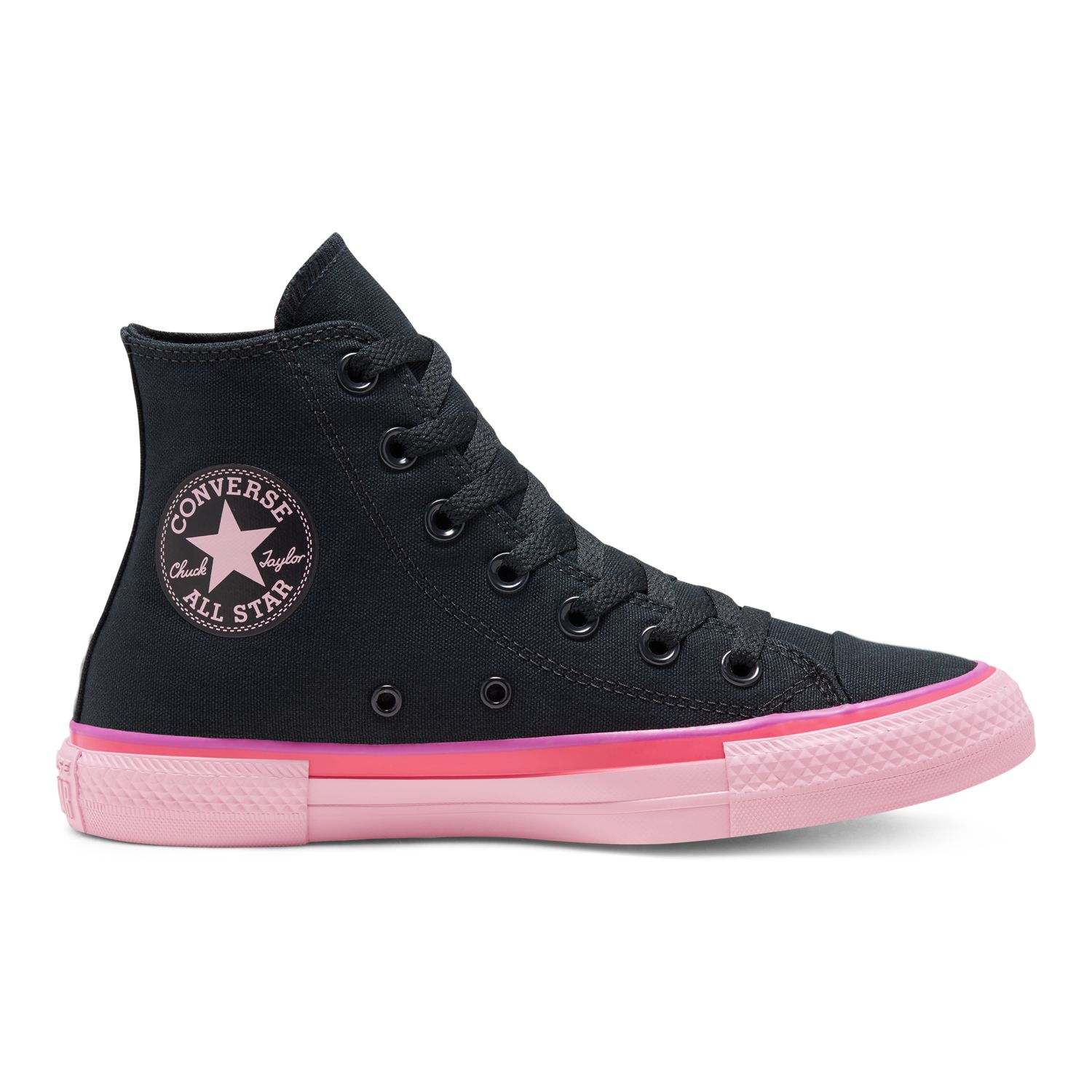 black hip top converse