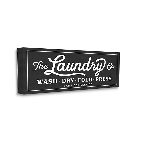 Stupell Home Decor Vintage Laundry Sign Cursive Typography Oversized ...