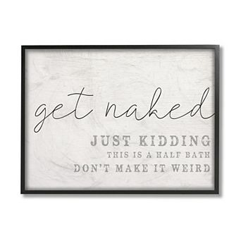 Stupell Home Decor Half Bath Framed Wall Art