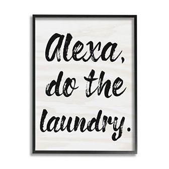 Stupell Home Decor Alexa Do The Laundry Framed Wall Art