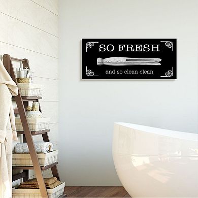 Stupell Home Decor So Fresh Clothes Pin Laundry Bathroom Wall Art