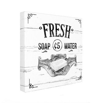 Stupell Home Decor Fresh Soap Bathroom Canvas Wall Art