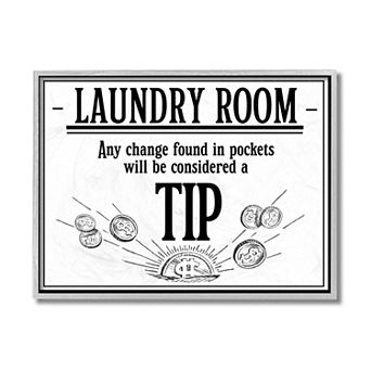 Stupell Home Decor Laundry Room Tips Framed Wall Art