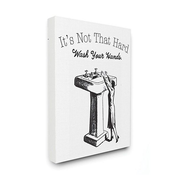 Stupell Home Decor Wash Your Hands Bathroom Wall Art